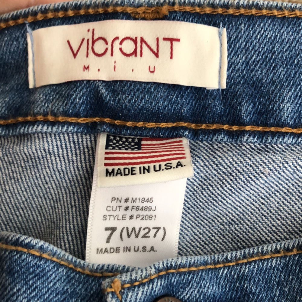 Vibrant M.I.U Jeans Size 7 (W 27) Straight New with Tags! - Picture 3 of 8